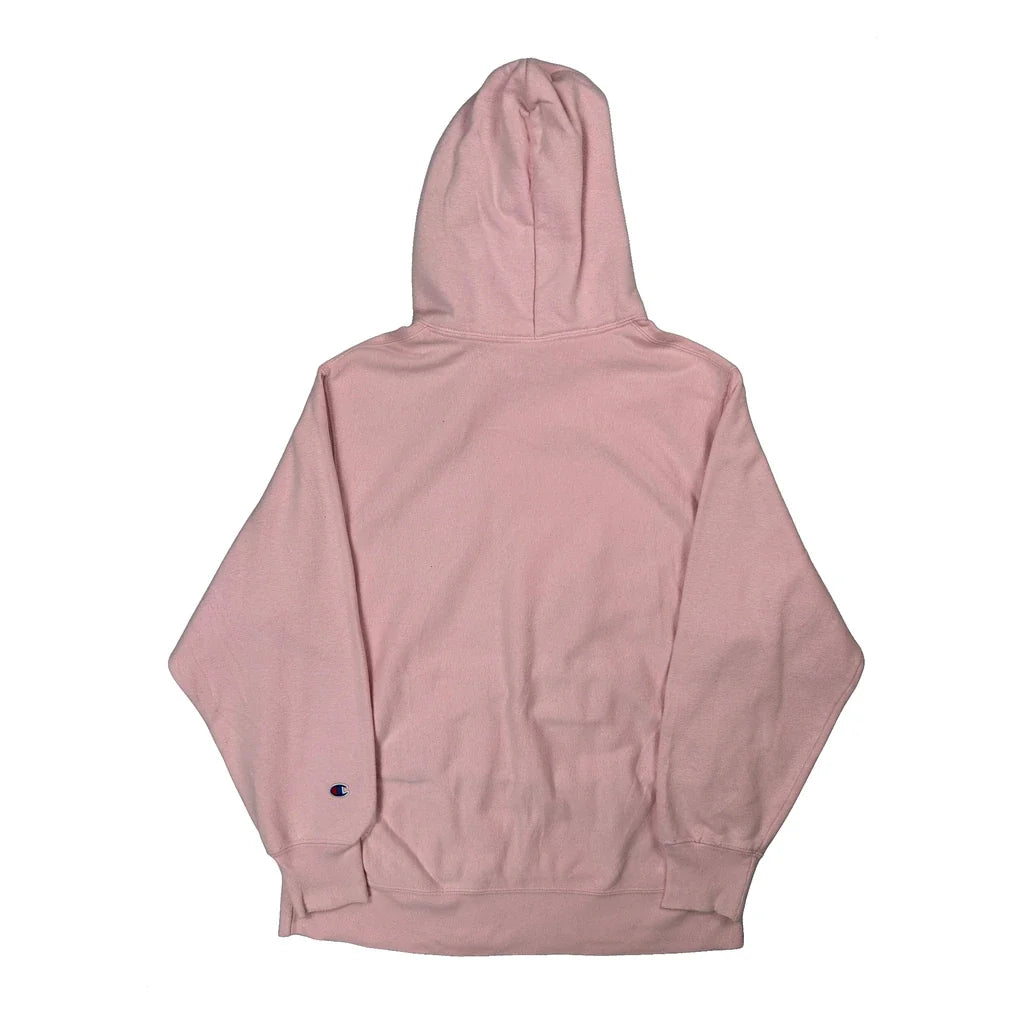 Reverse Weave Champion Hoodie - Medium Pink Cotton Blend