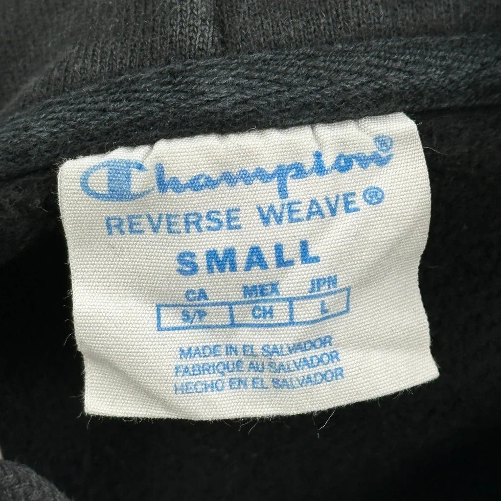 Reverse Weave Champion Hoodie - Small Black Cotton