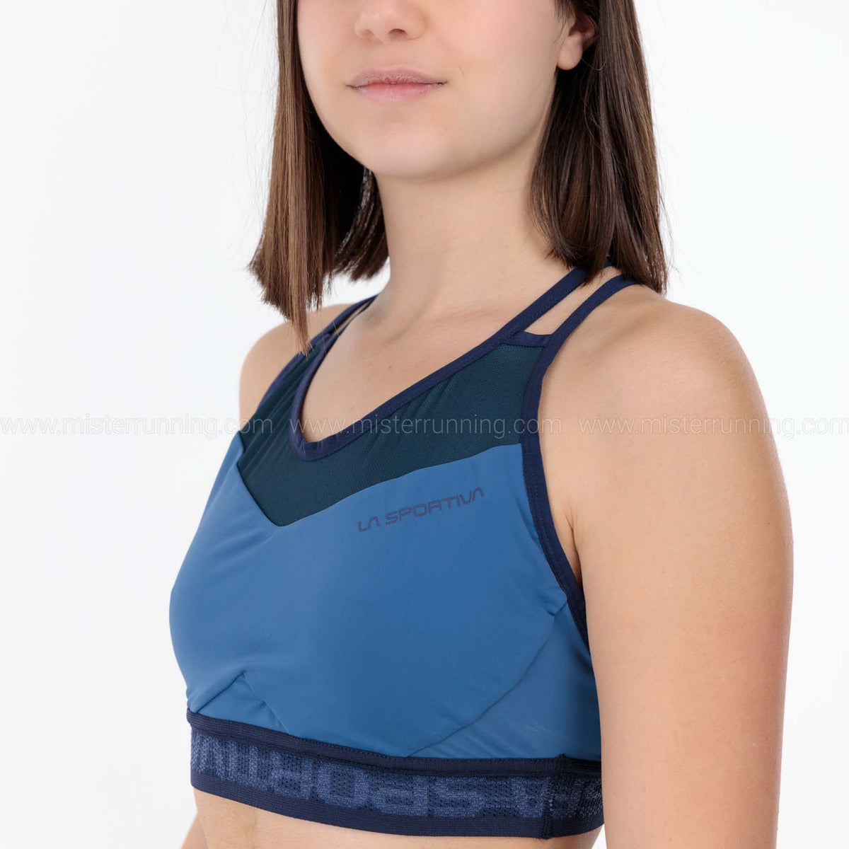 La Sportiva Wafaa Reggiseno Sportivo Moonlight/Deep Sea