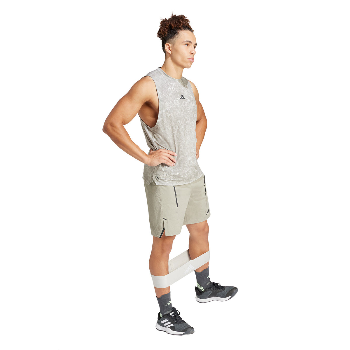 adidas D4T adistrong 5in Pantaloncini Silver Pebble/Black