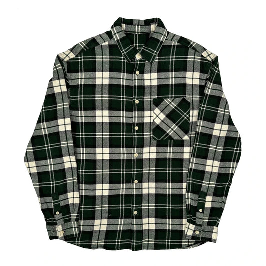 Unbranded Checked Flannel Shirt - XL Green Cotton