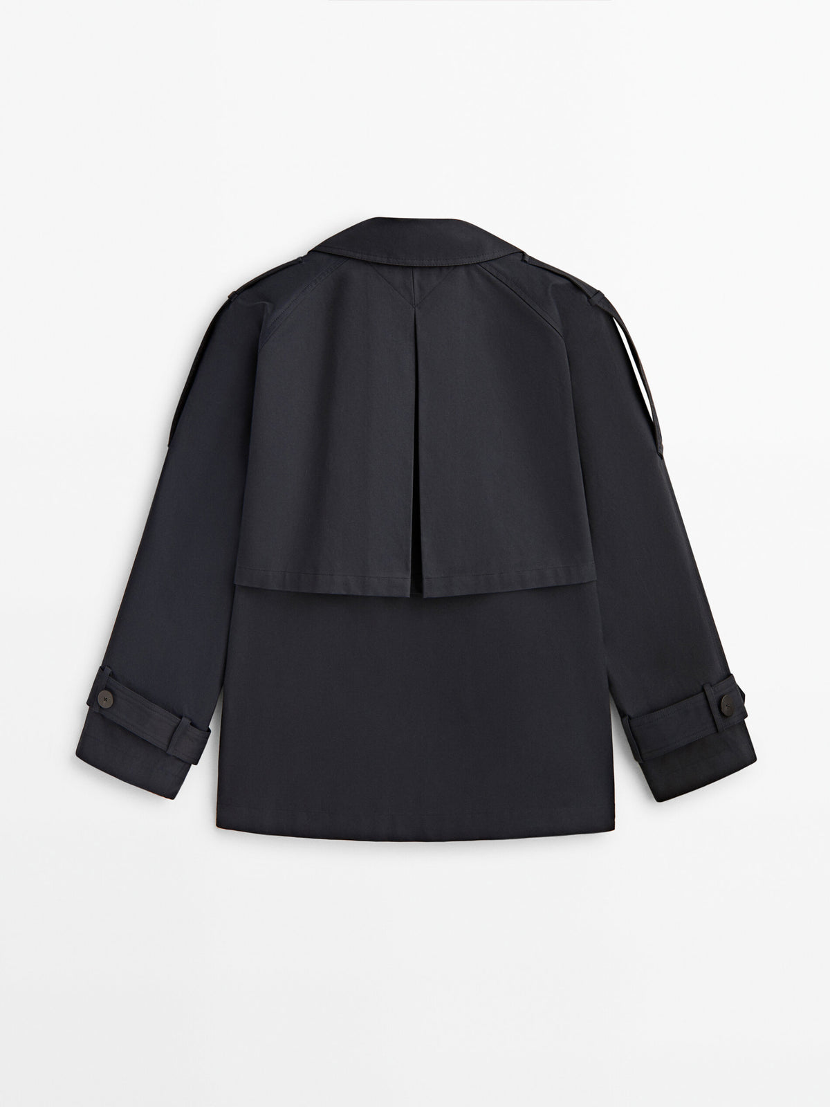 Gabardina corta botones - AZUL MARINO