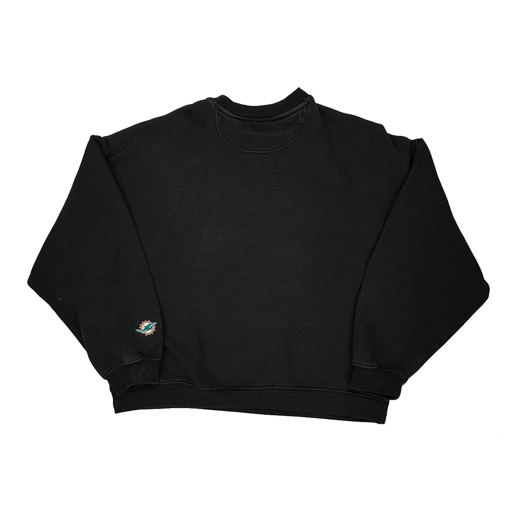 Miami Dolphins Nfl Football Sweatshirt - Medium Black Cotton