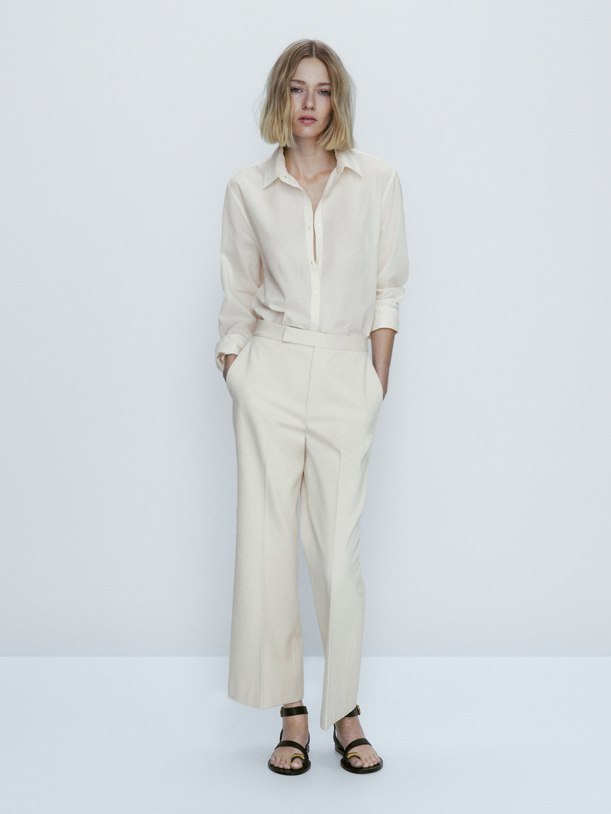 Camisa algodón lavada - CRUDO