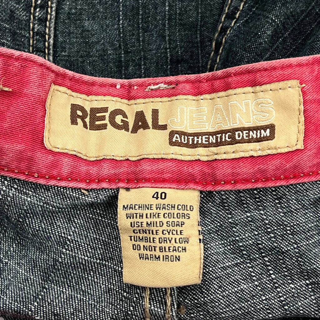 Regal Baggy Denim Shorts - 38W 15L Dark Wash Denim