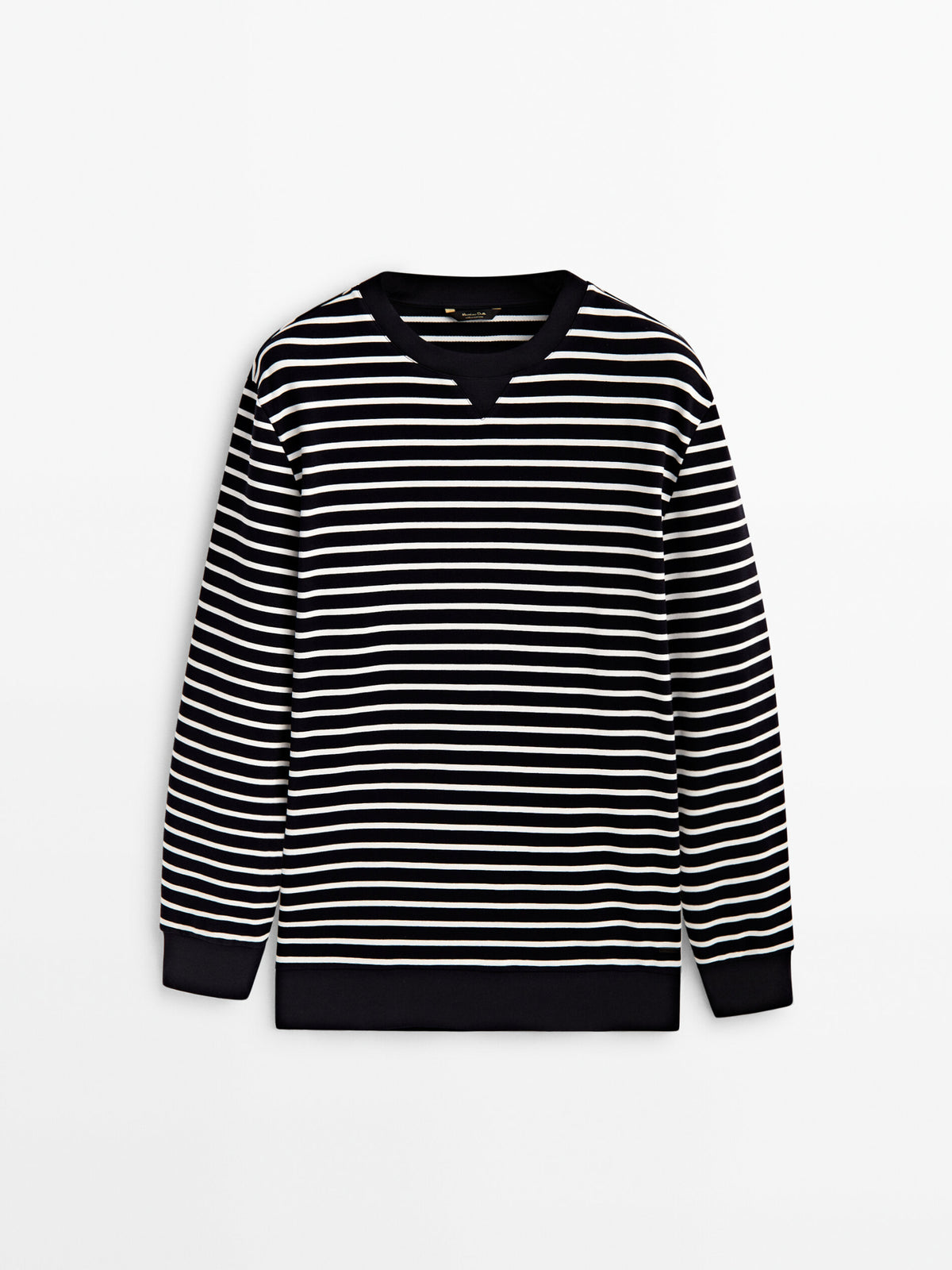 Sudadera rayas mezcla algodón - AZUL MARINO