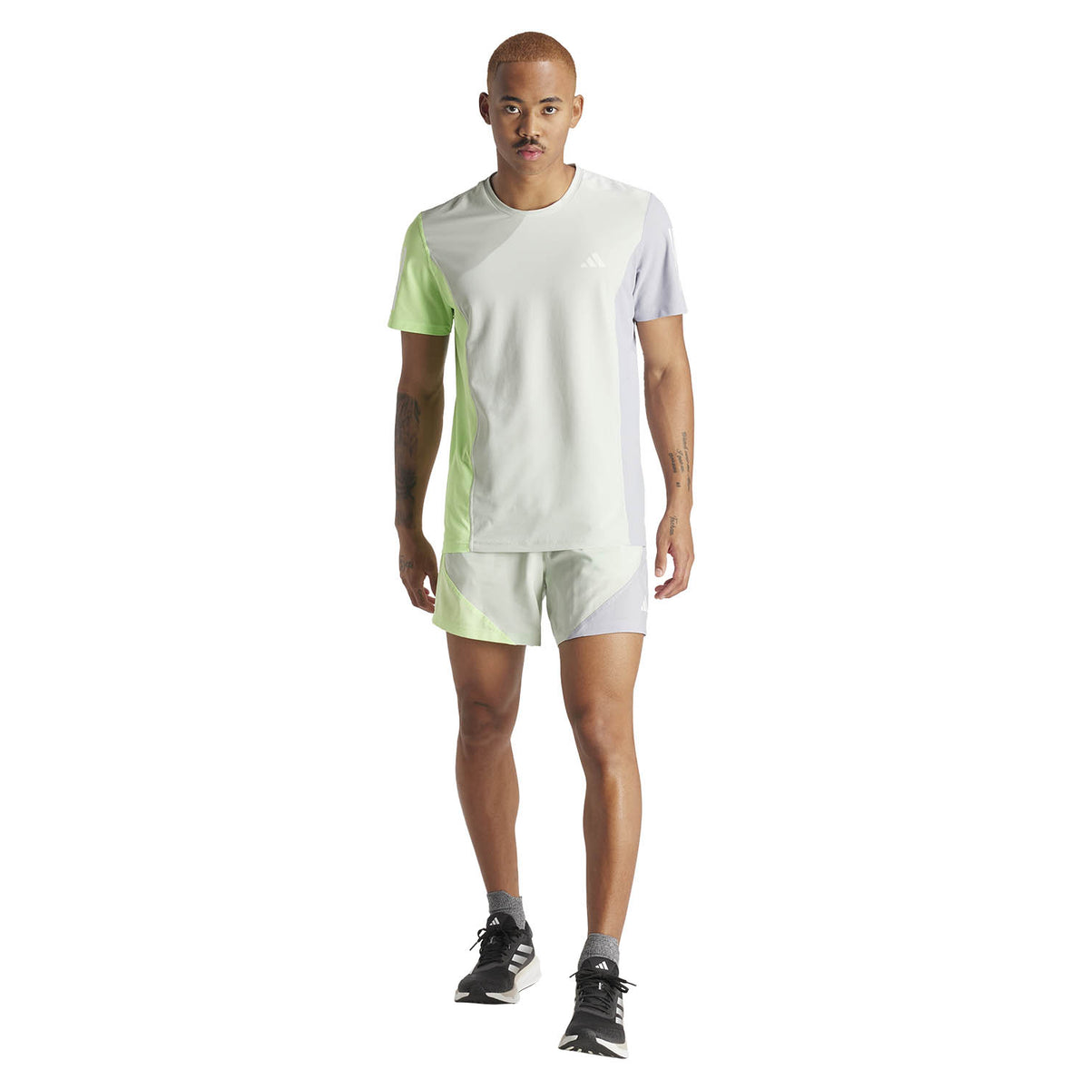adidas Own The Run Print Maglietta Linen Green/Green Spark/Halo Silver