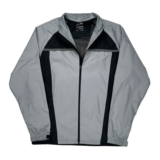 Adidas Windbreaker - Large Gray Polyester