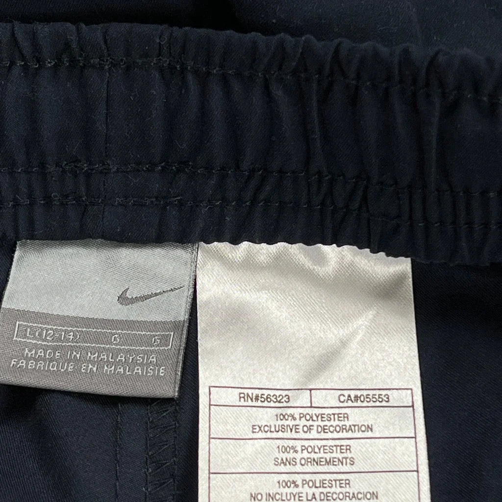 Nike Track Pants - Large Navy Polyester