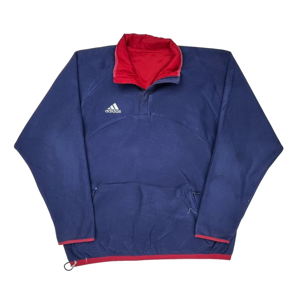 Adidas Reversible Fleece - XL Blue Polyester