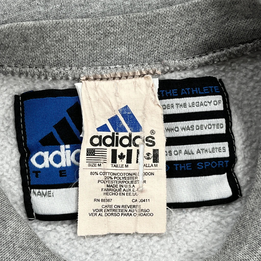 90S Tampa Bay Buccaneers Adidas Nfl Graphic Sweatshirt - Medium Gray Cotton Blend