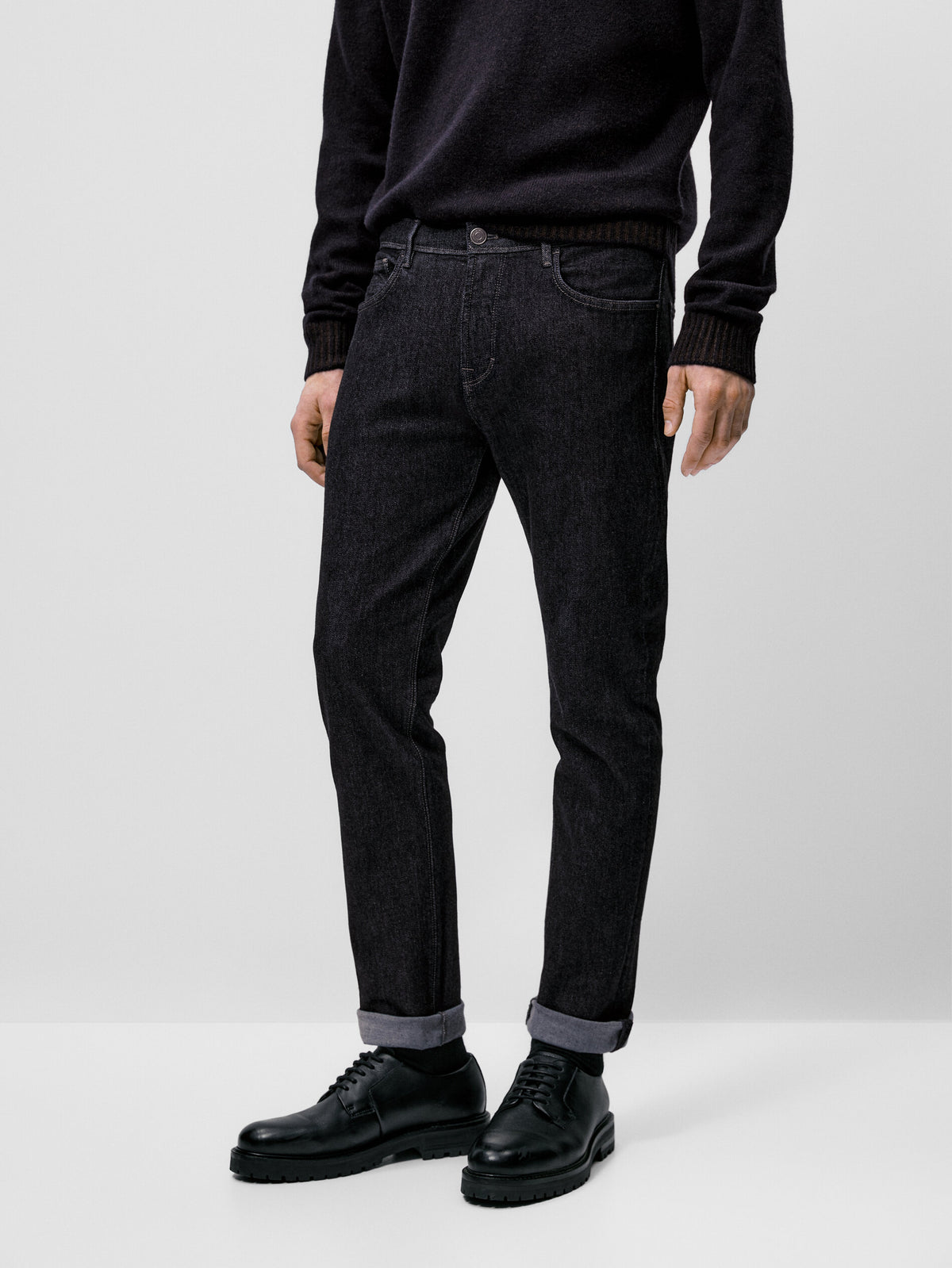Pantalón vaquero desencolado slim fit - INDIGO
