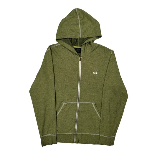 Oakley Hoodie - Large Green Cotton Blend