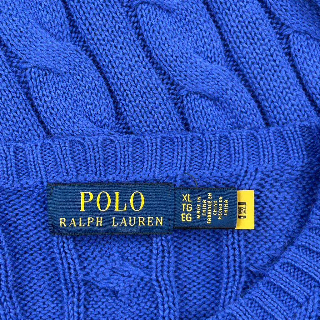 Polo By Ralph Lauren Sweater - XL Blue Cotton