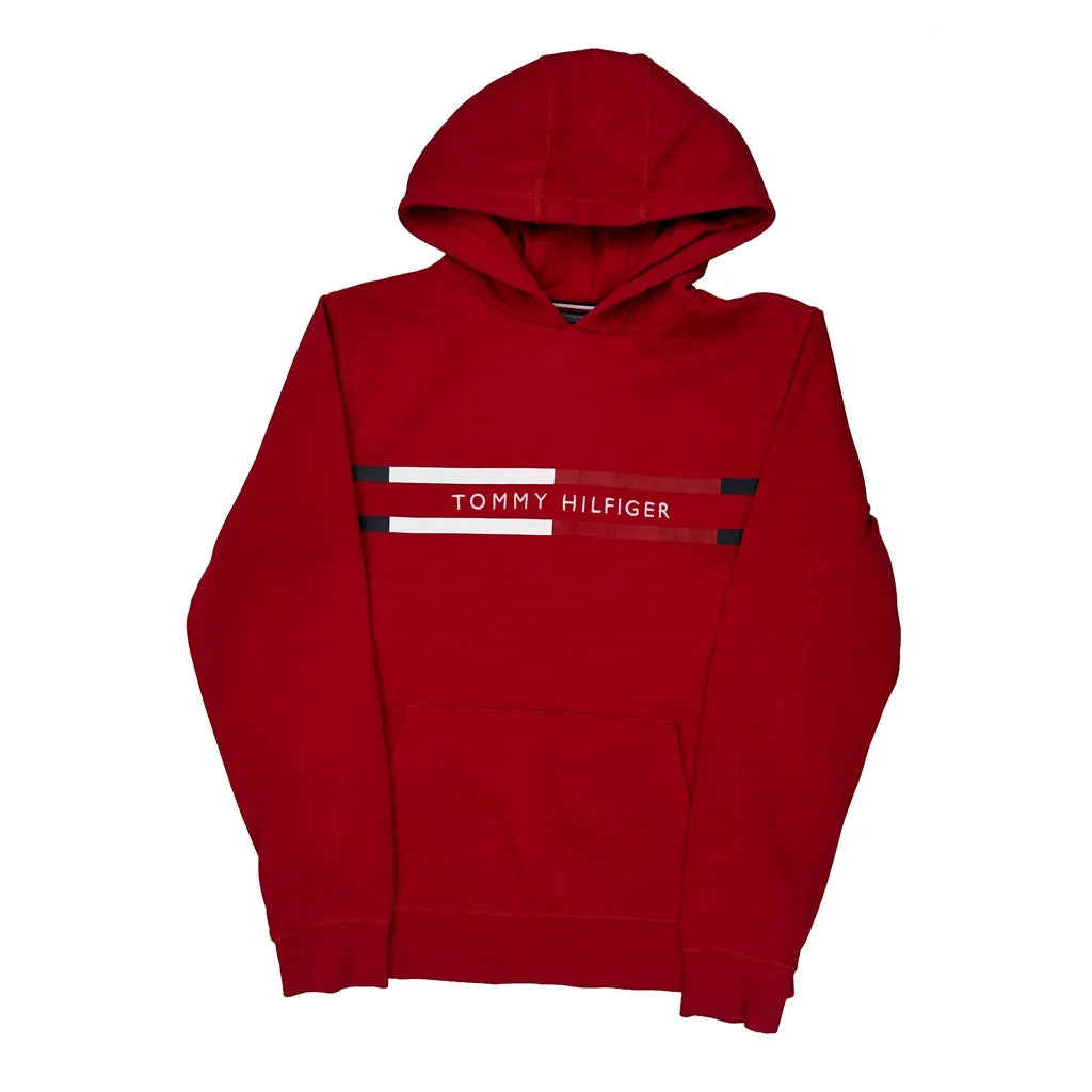 Tommy Hilfiger Hoodie - Large Red Cotton