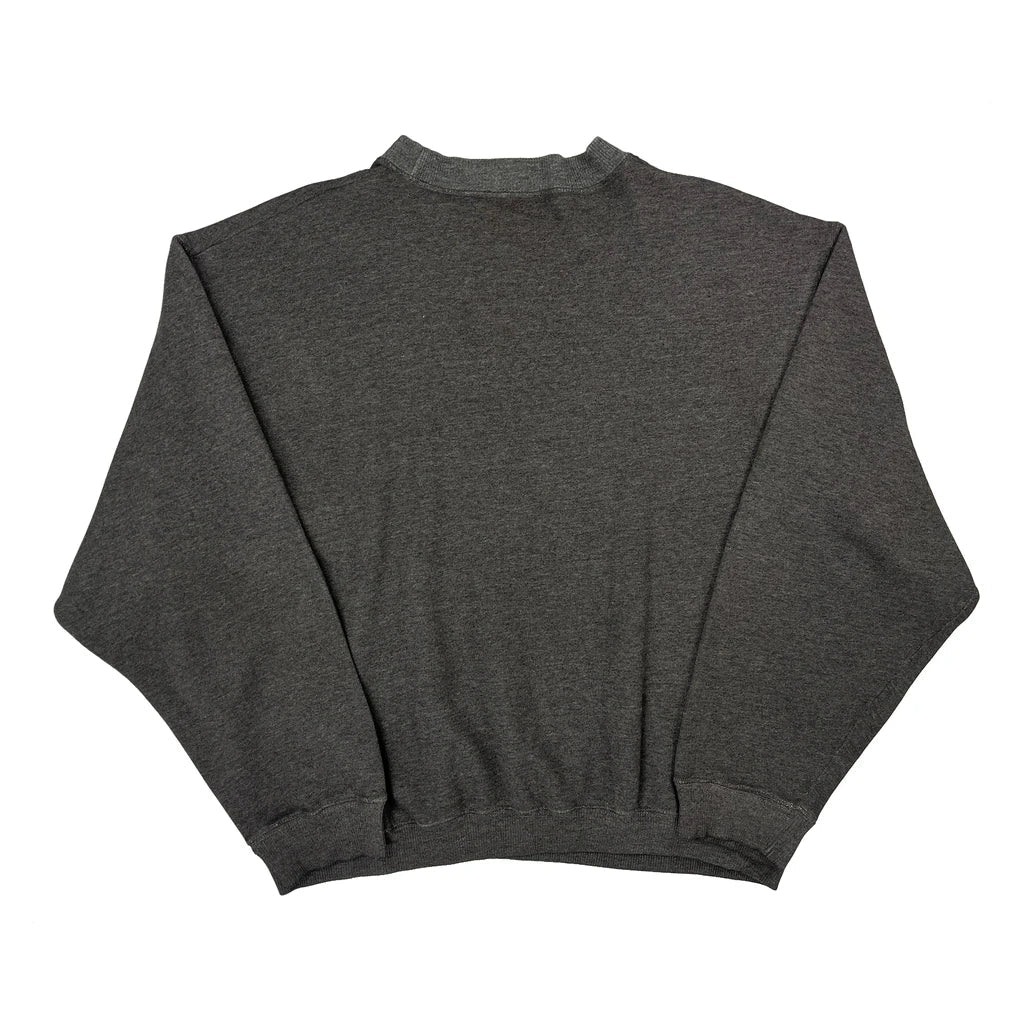 Reebok Sweatshirt - Large Gray Cotton
