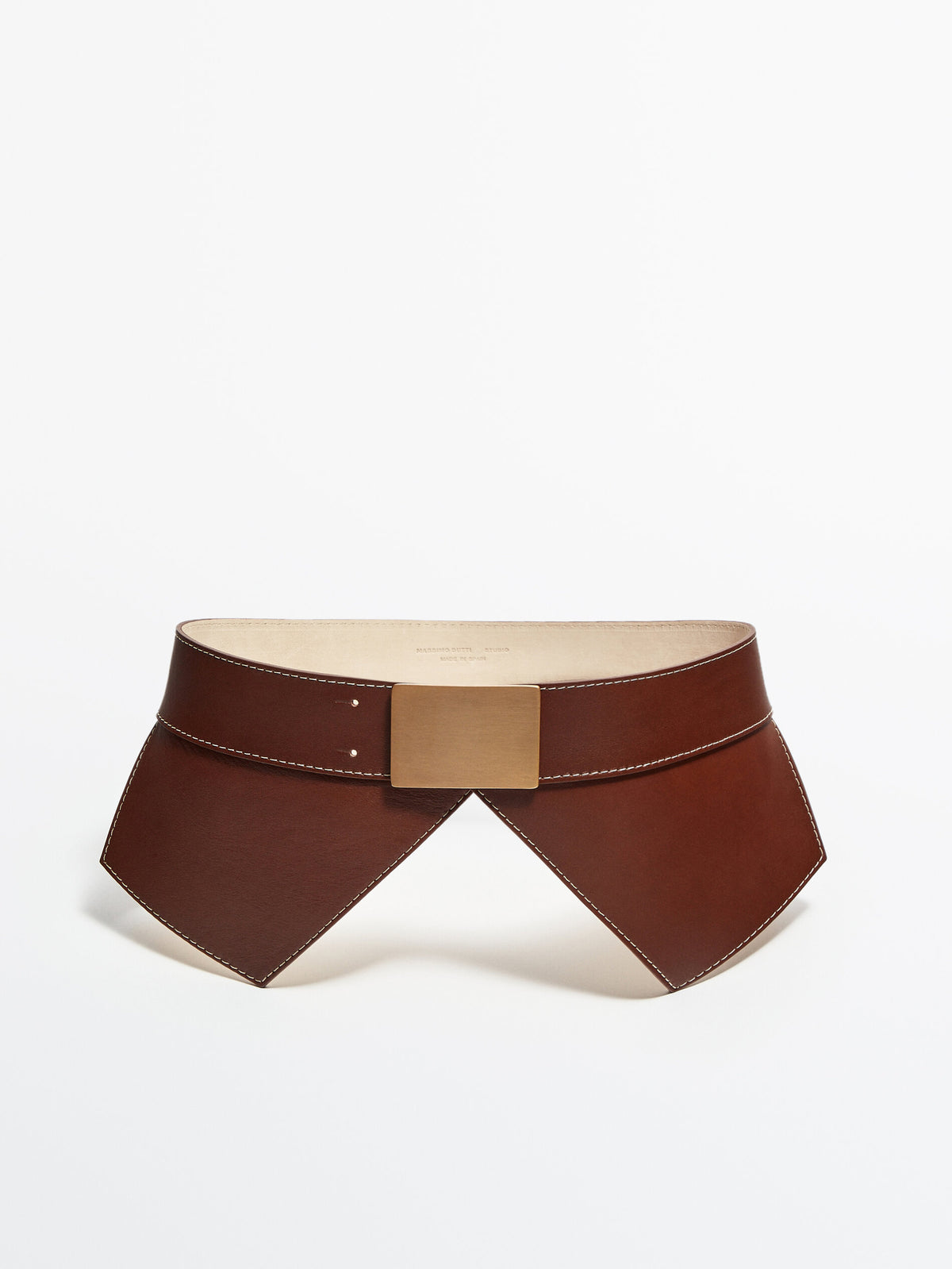 Cinturón fajín piel -Studio - MARRÓN