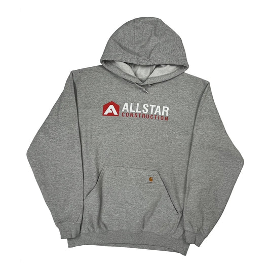 Carhartt Hoodie - Large Gray Cotton Blend