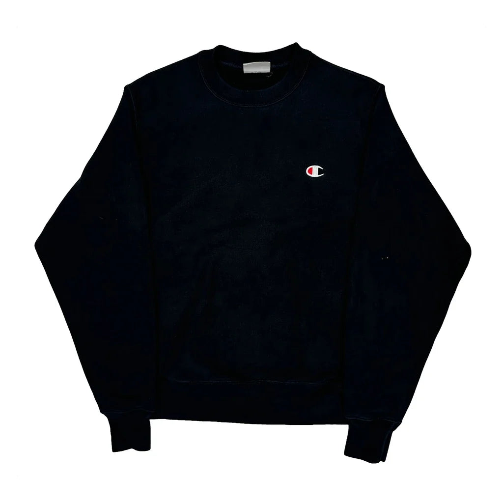 Reverse Weave Champion Sweatshirt - Small Black Cotton