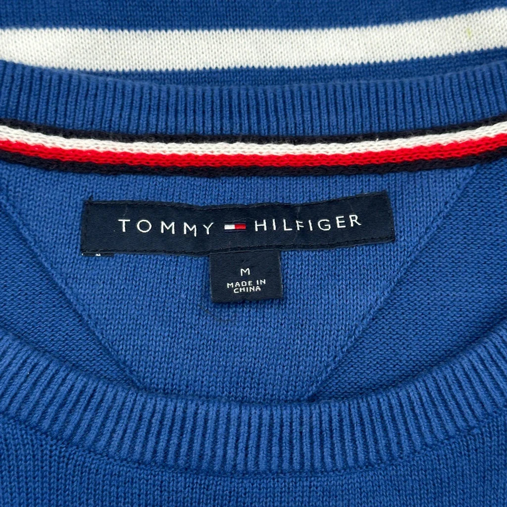 Tommy Hilfiger Striped Sweater - Medium Blue Cotton