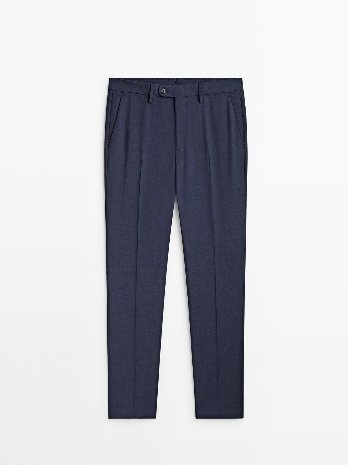 Pantalón traje fil a fil azul lana - AZUL MARINO