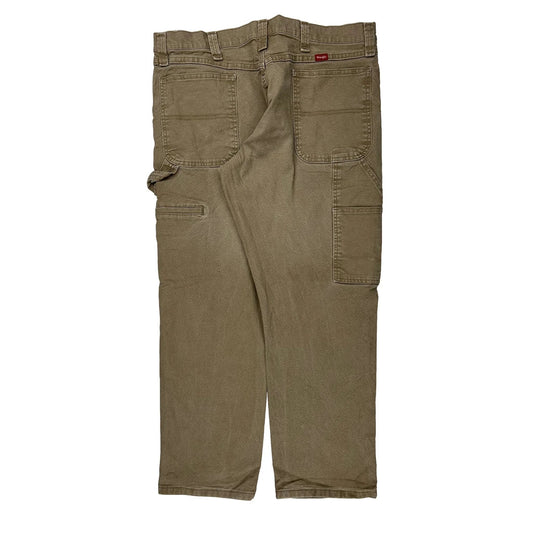 Wrangler Carpenter Pants - 36W 30L Brown Cotton