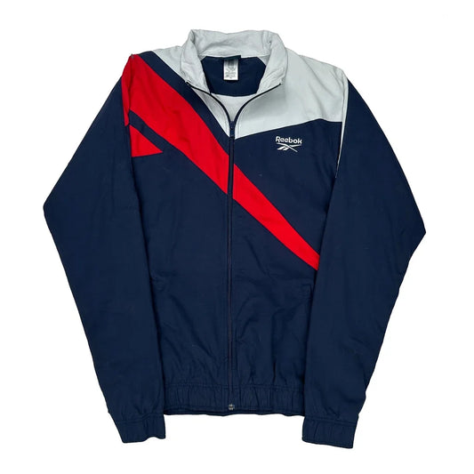 Reebok Track Jacket - Medium Navy Polyester