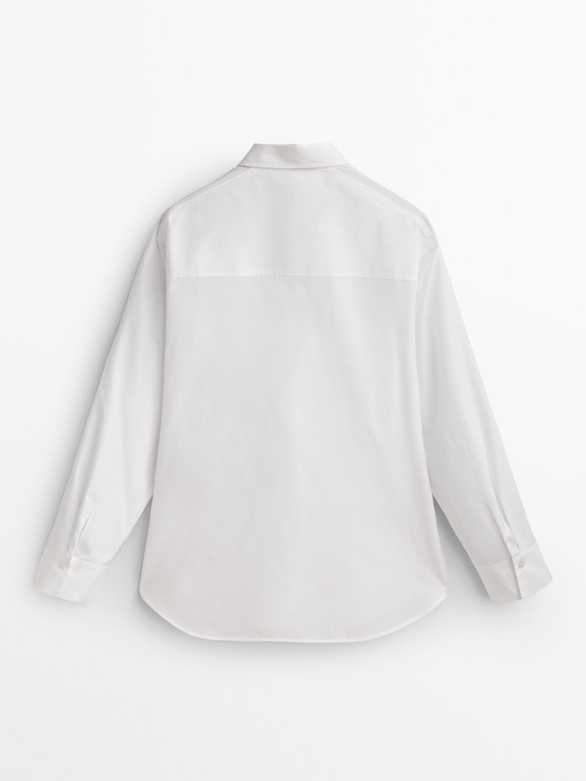 Camisa popelín algodón bolsillos - BLANCO