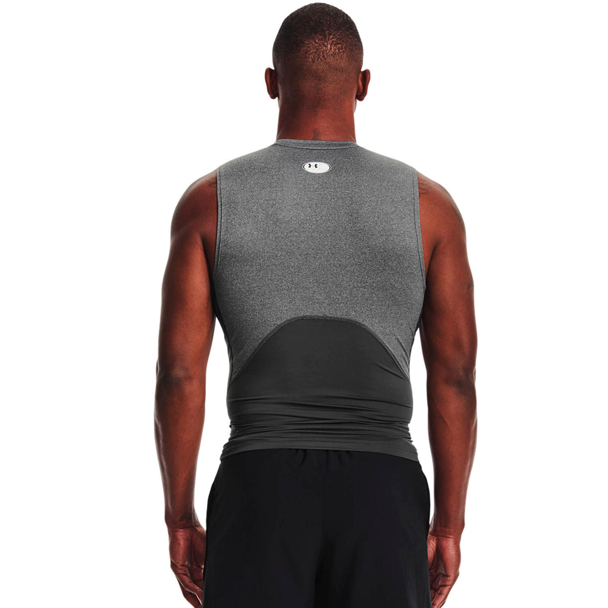 Under Armour HeatGear Compression Canotta Carbon Heather/Black