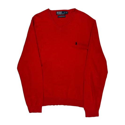 Polo By Ralph Lauren Sweater - XL Red Cotton