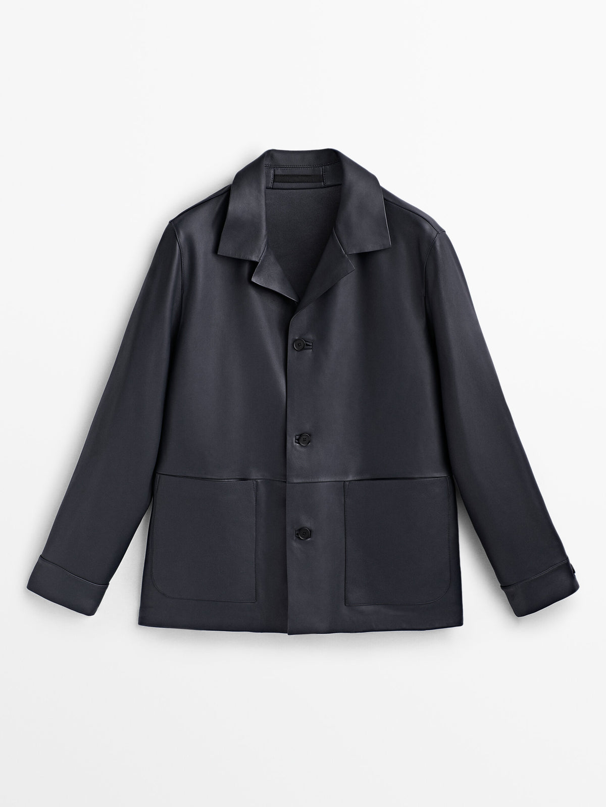 Sobrecamisa piel napa -Studio - AZUL OSCURO