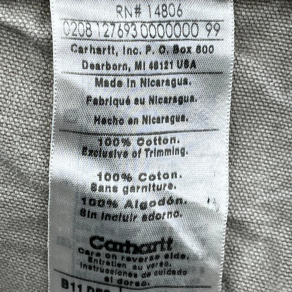 Carhartt B11 Des Carpenter Pants - 33W 31L Gray Cotton