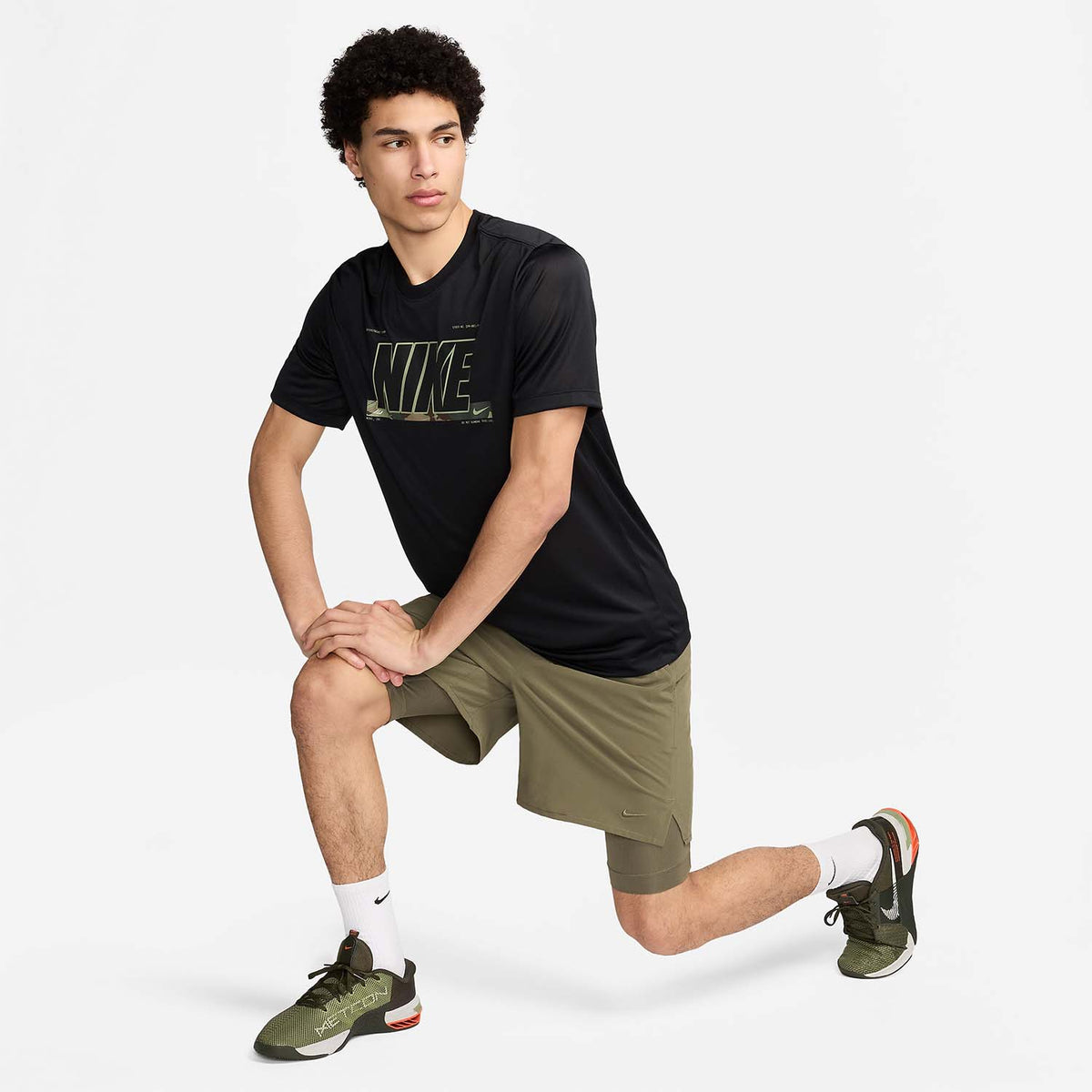 Nike Dri-FIT Camo Maglietta Black