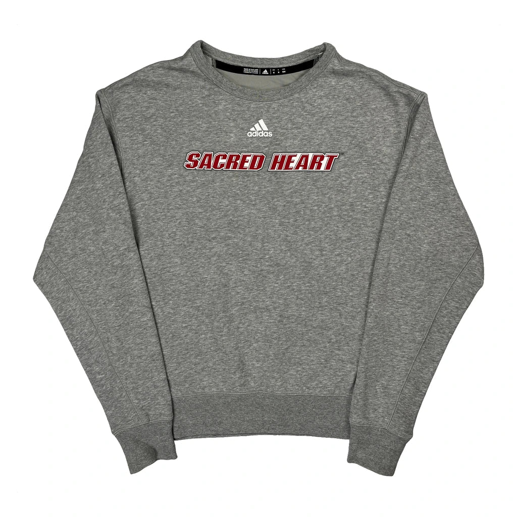 Adidas College Sweatshirt - Medium Gray Cotton