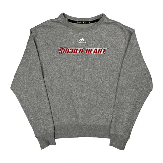 Adidas College Sweatshirt - Medium Gray Cotton