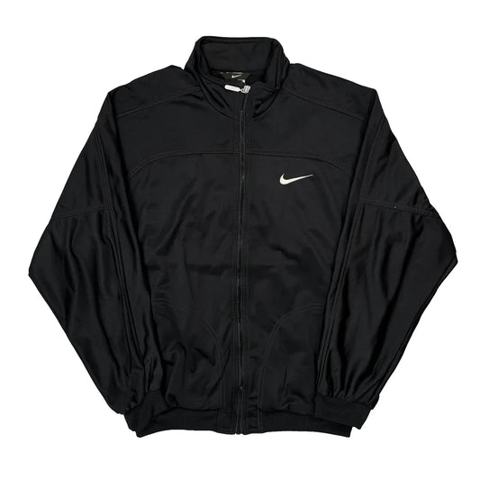 Nike Track Jacket - Large Black Polyester