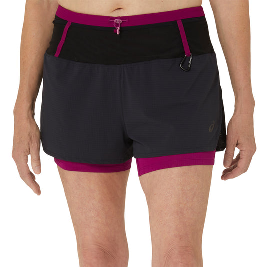 Asics Fujitrail 2 in 1 3in Pantaloncini Performance Black/Blackberry