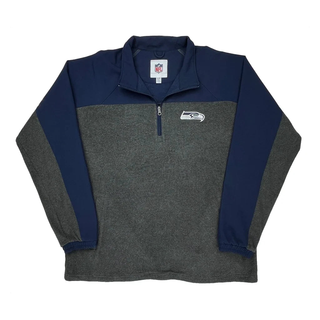 Seattle Seahawks Nfl Long Sleeve T-Shirt - XL Gray Polyester