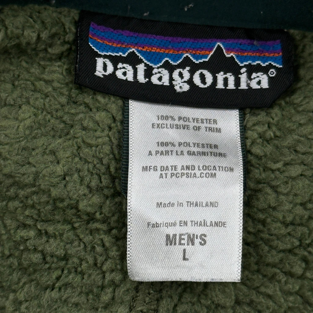 Patagonia Fleece Jacket - Large Green Polyester