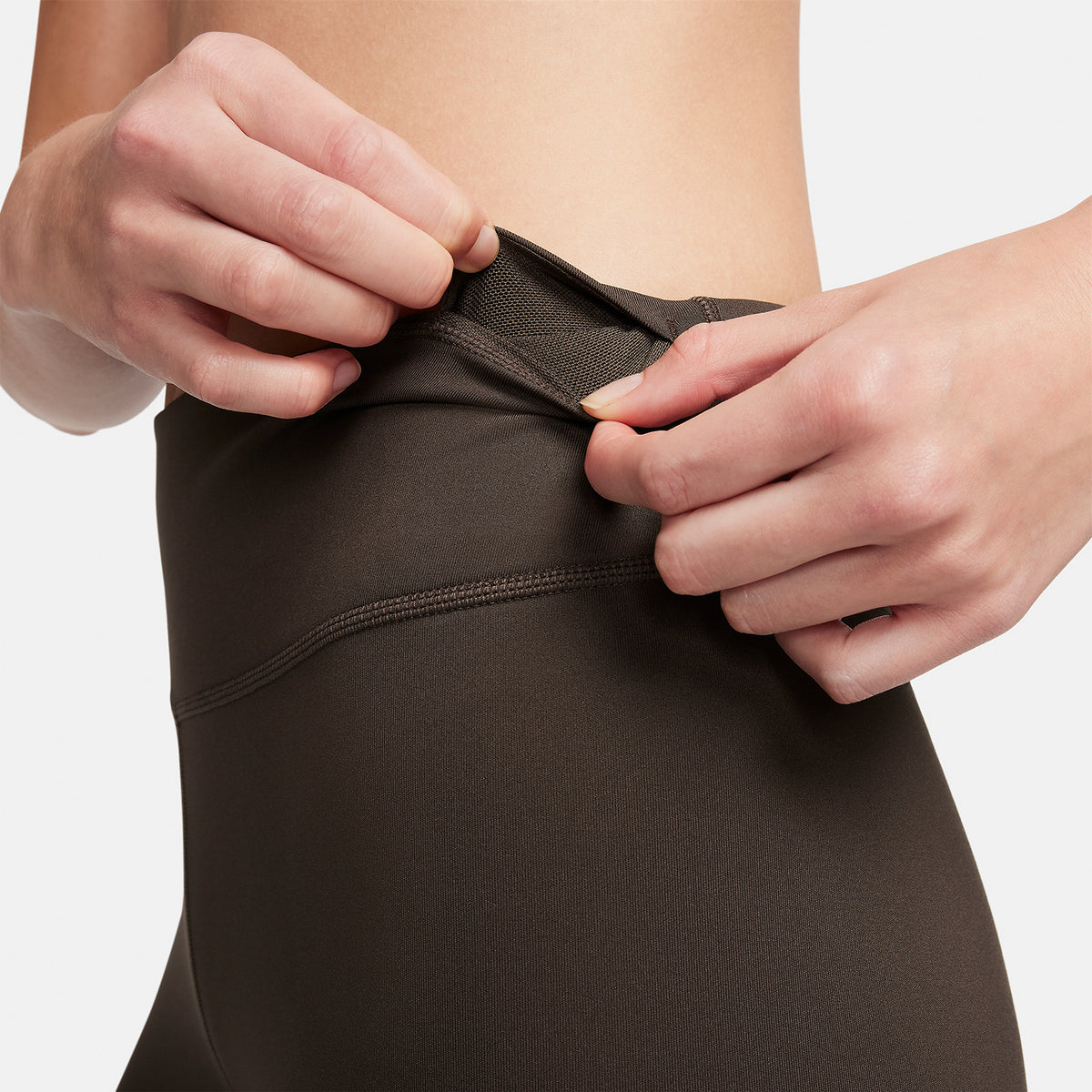 Nike One Mid Rise 7/8 Tights Baroque Brown/White