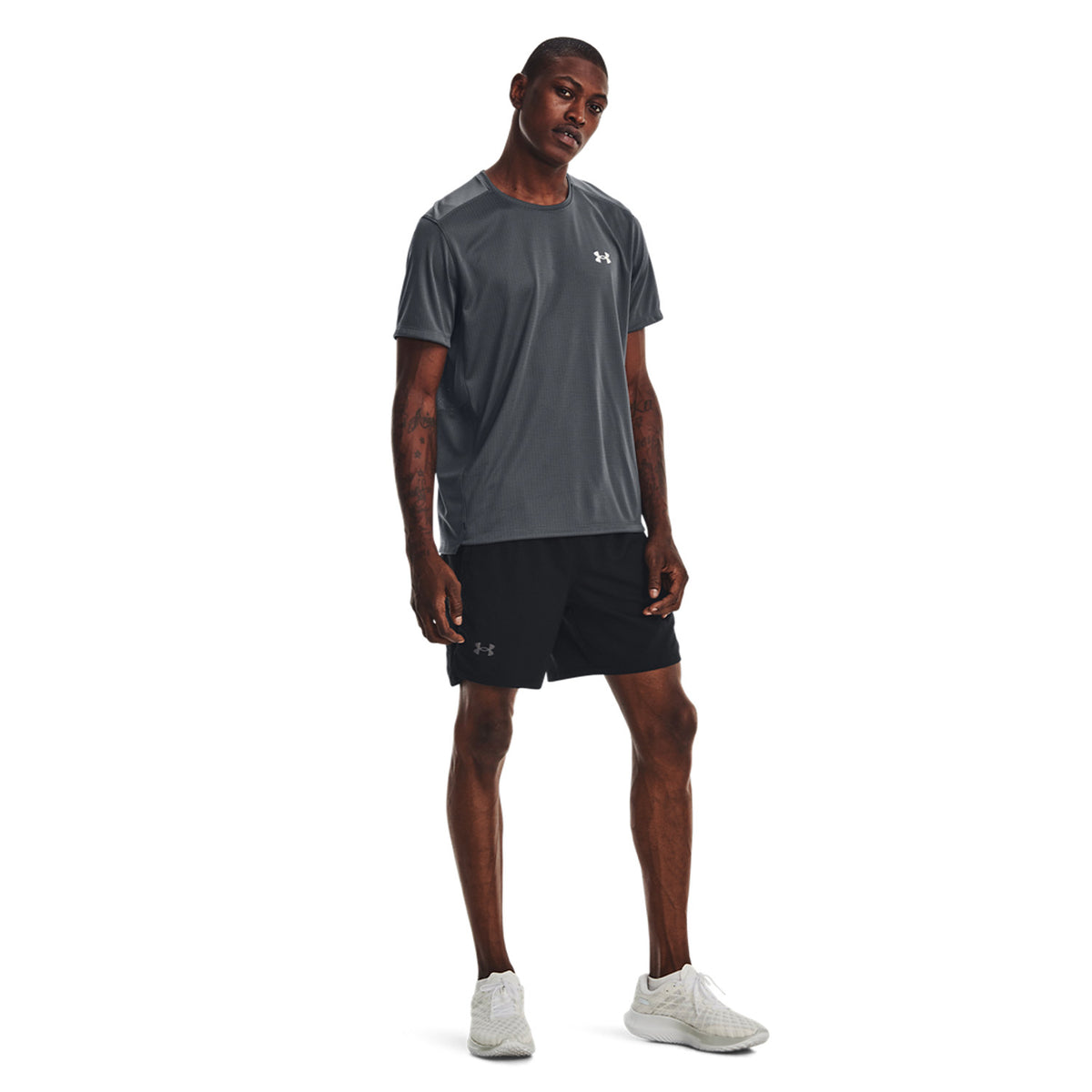 Under Armour Launch Graphic 7in Pantaloncini Black/Reflective
