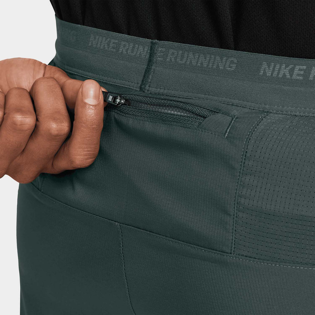 Nike Dri-FIT Stride Hybrid 2 in 1 5in Pantaloncini Vintage Green/Bicoastal/Reflective Silver