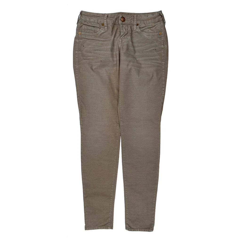 True Religion Skinny Jeans - 28W US 4 Beige Cotton