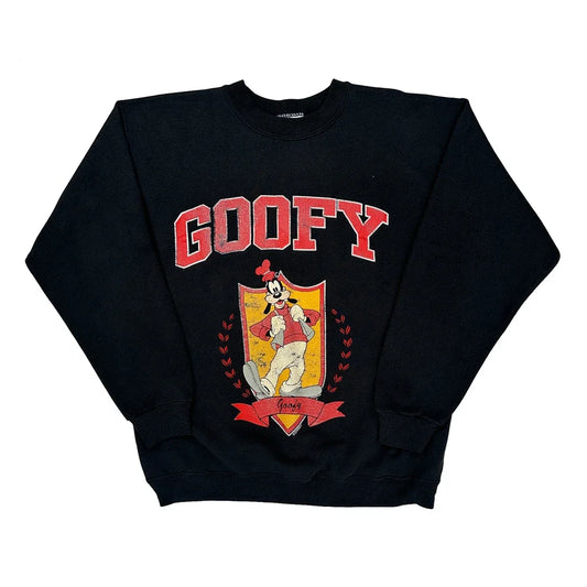 Goofy Character Disney Cartoon Sweatshirt - Medium Black Cotton Blend