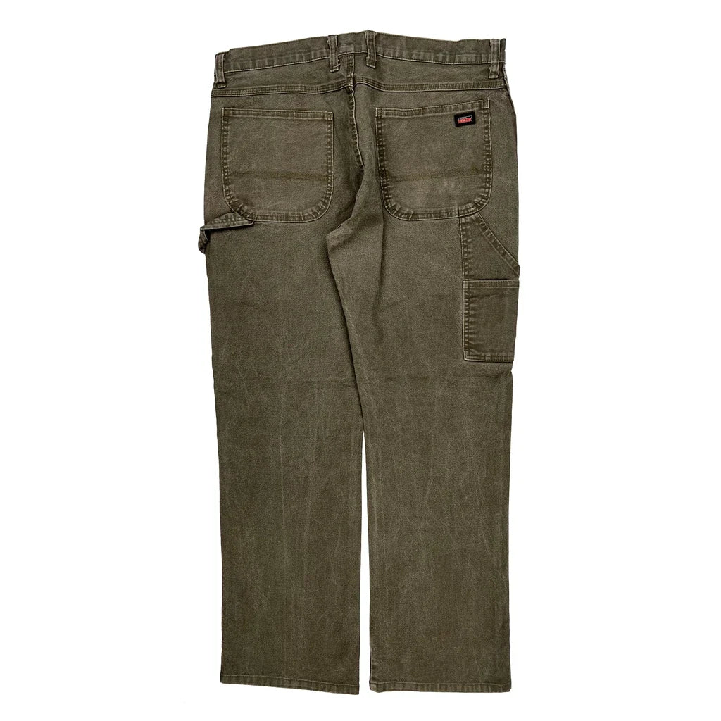 Dickies Carpenter Pants - 36W 31L Green Cotton