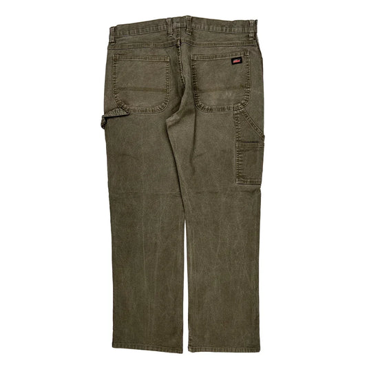 Dickies Carpenter Pants - 36W 31L Green Cotton