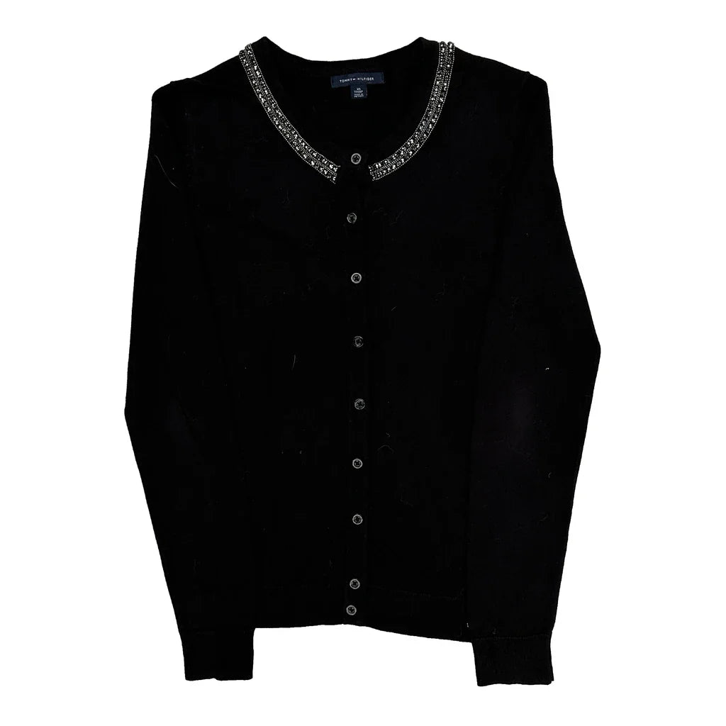 Tommy Hilfiger Studded Sweater - XS Black Cotton