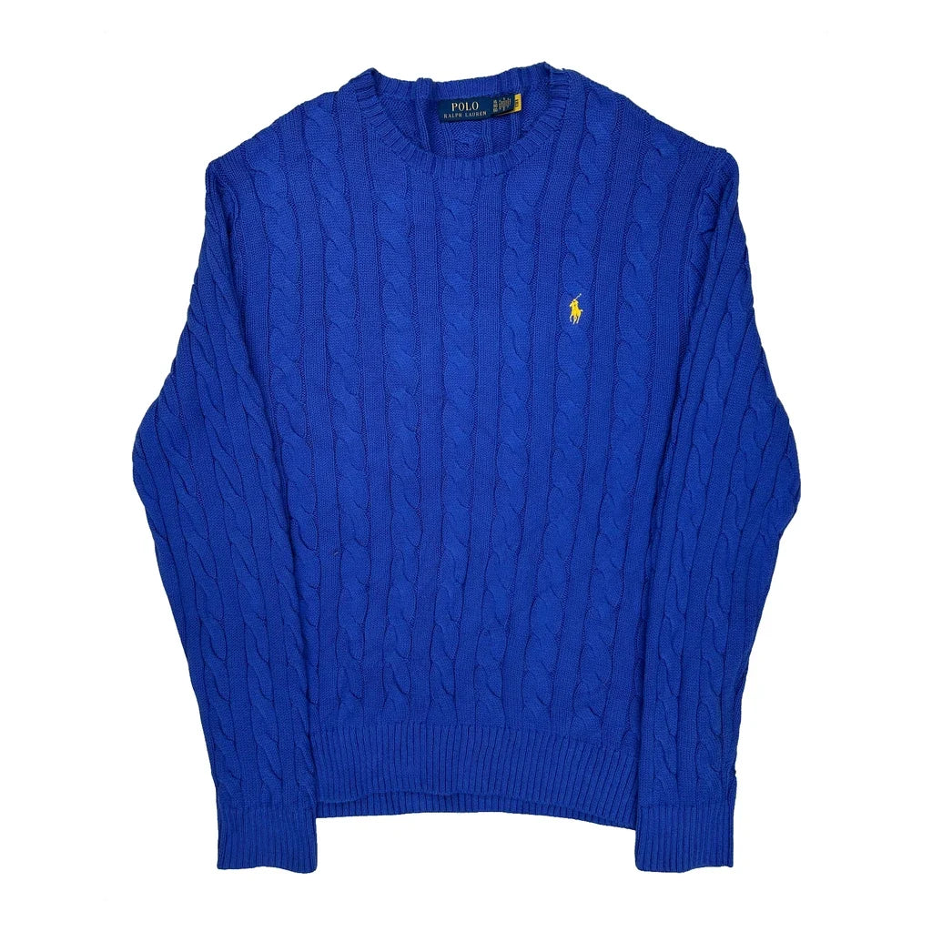 Polo By Ralph Lauren Sweater - XL Blue Cotton
