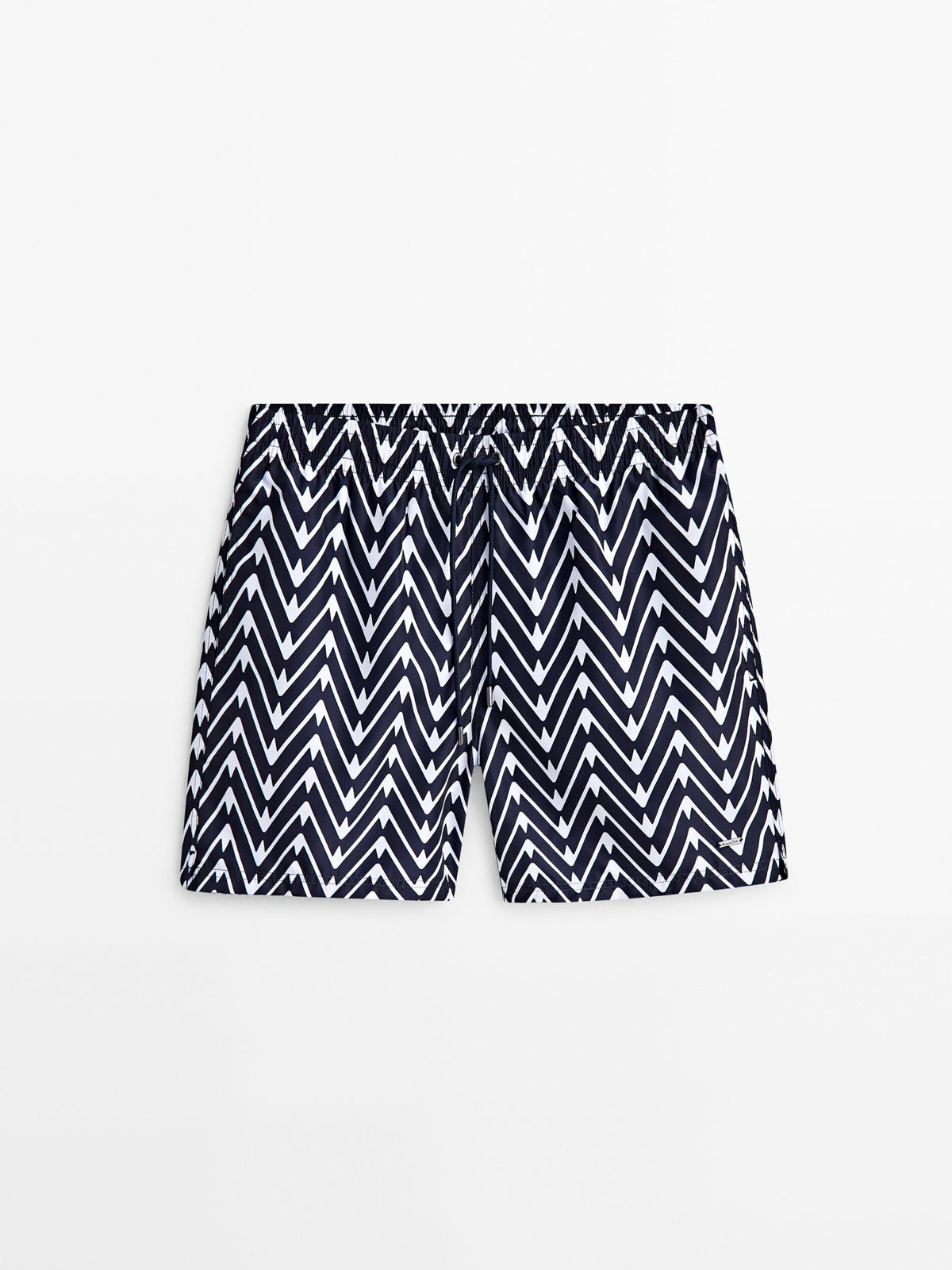 Bañador azul marino estampado zig zag - AZUL MARINO