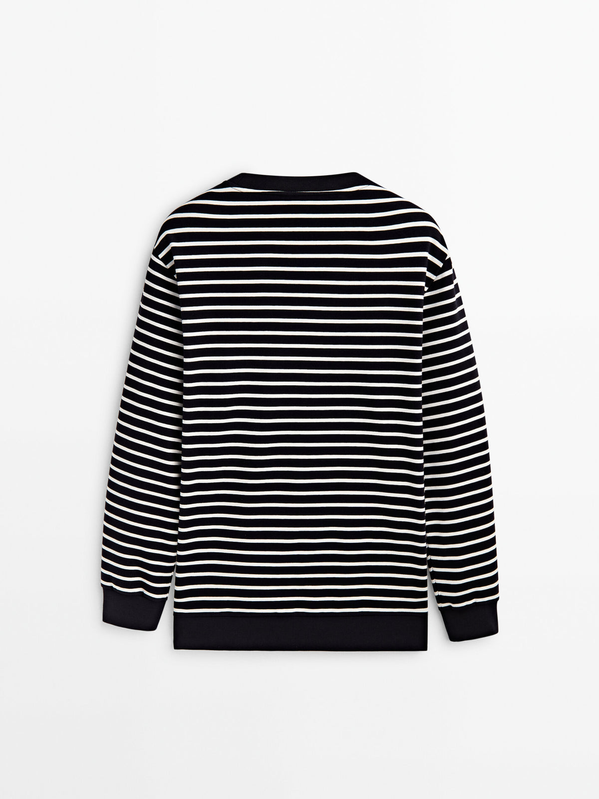 Sudadera rayas mezcla algodón - AZUL MARINO